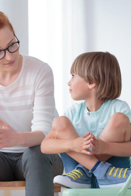 Child receiving counseling with parent for behavior issues, ADHD, depression, anxiety, compliance issues and sensory processing issues in Katy, TX