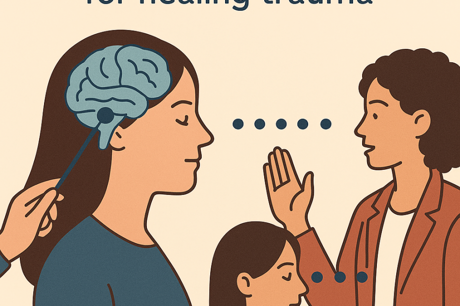 Image detailing the differences between Brainspotting and EMDR for trauma therapy